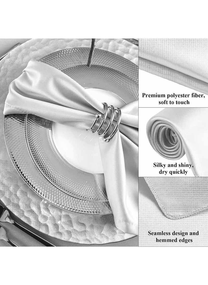 Y&D 30 Pieces Of Soft High Density Satin Napkin Cloth For Hotel Restaurant 43*43CM  - Image 3