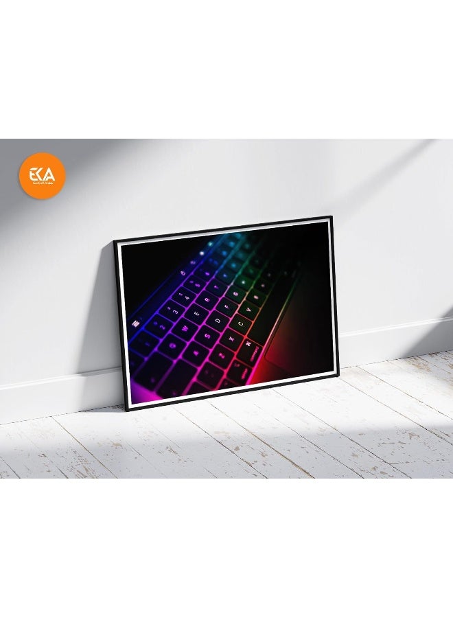 EKA Keyboard Laptop Gradient 30X40(Framed) - Image 3
