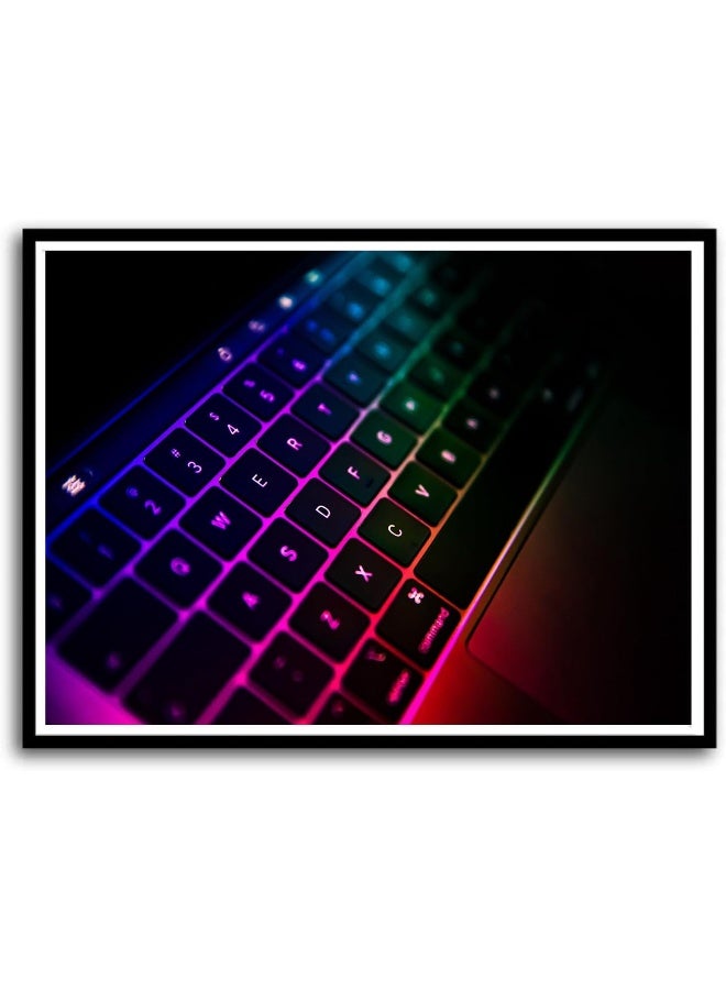 EKA Keyboard Laptop Gradient 30X40(Framed) - Image 1