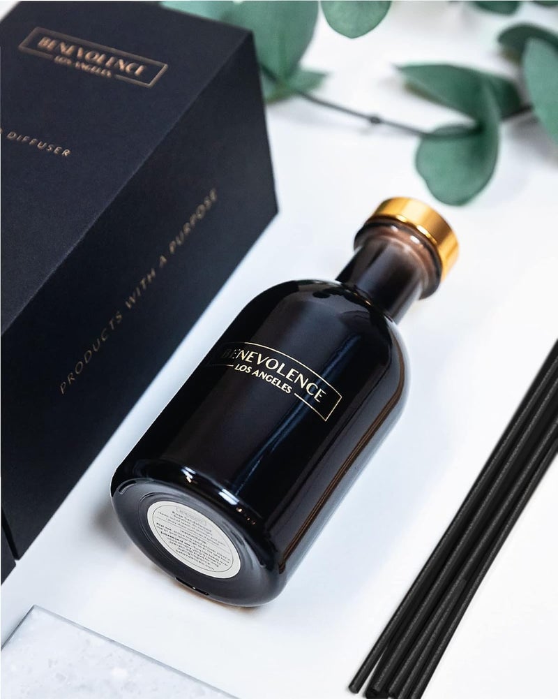 Benevolence LA معطرات ريد من بينيفولنس LA للمنزل، عطر اللافندر والأوكاليبتوس المريح | عصي معطرات الهواء مع علبة هدايا، عصي معطرة للحمام | ديكور المنزل - Image 4