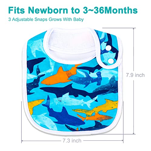 Benoxine Baby Bibs Super Soft and Absorbent Organic Cotton Baby Bandana Drool Bibs Set for Boys Girls Newborn Unisex 3-36 Months 12 Pcs - Image 3