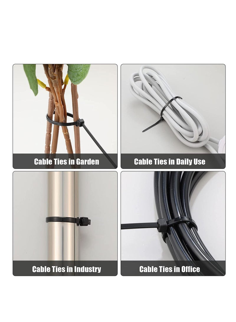 500pcs 16 Inch Large Cable Ties Black Nylon Electrical Cable Ties with 60lb Tensile Strength Self-Locking Ties for Indoor Outdoor Farming - Image 3