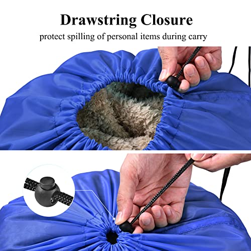 OTraki 2Pack Laundry Bag 28x45 inch Drawstring Laundry Basket Hamper Line Bag XXL Large Dirty Clothes Storage Travel Bag Machine Washable for Camp, Drying Do Not Exceed 176℉ Blue&Black - Image 3