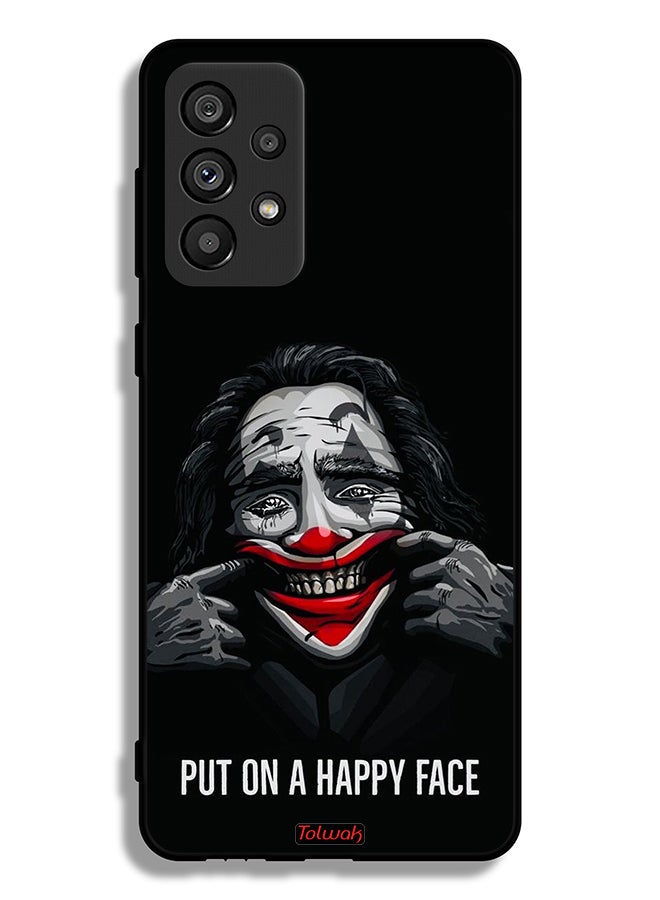 Tolwak Samsung Galaxy A73 5G Protective Case Cover Put On Happy Face - Image 1