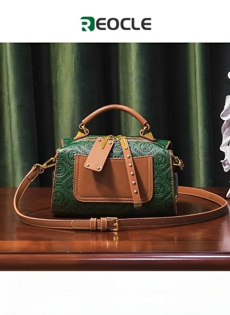 REOCLE Quilted Handbag Ladies Mini Chain Cassette PU Leather Shoulder Bag with Detachable Strap - Image 1