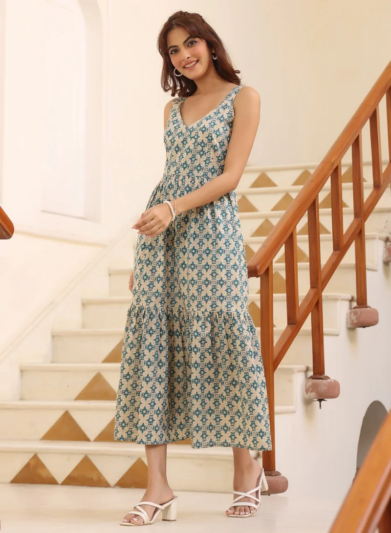 kolaba Printed Cotton Midi Dress