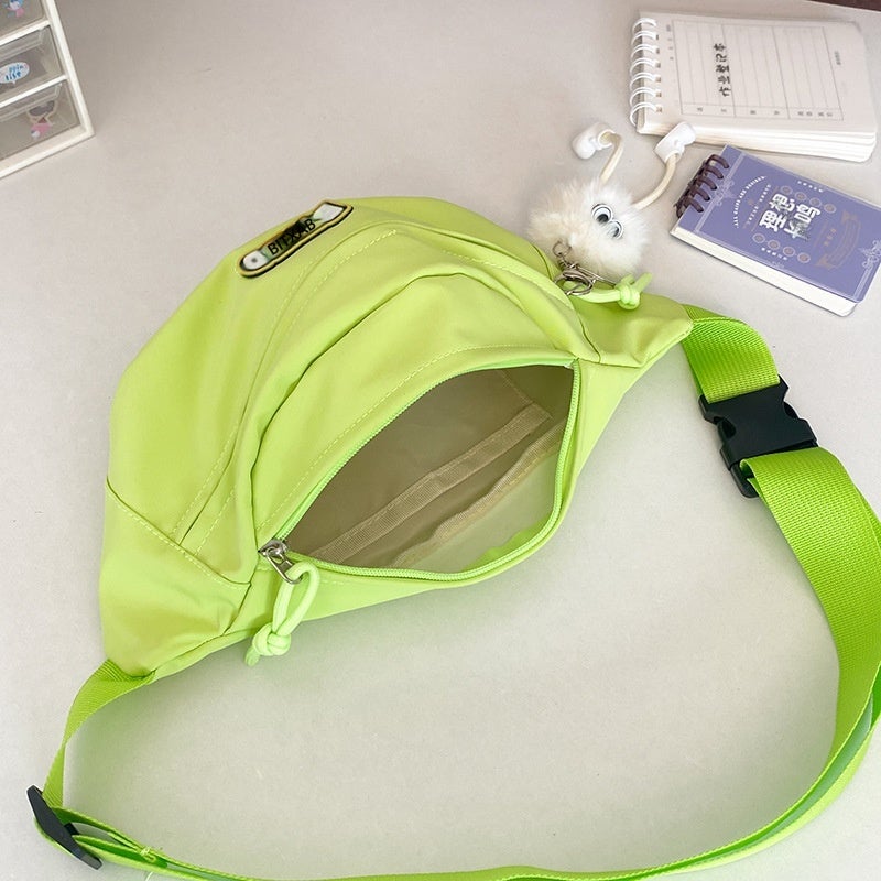 Women's Nylon Chest and Waist Bag, Zip Crossbody Belt Bag with Phone Pocket, Fresh Sweet Style - Image 5