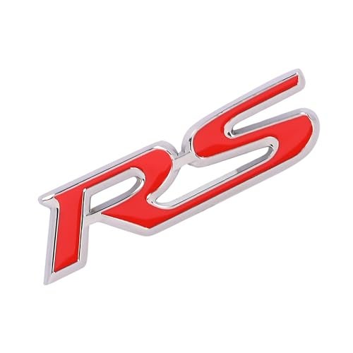 SIAGO SIA243 Premium RS Metal Car Sticker - Durable & Stylish Auto Emblem for Vehicles - Customizable Designs - Easy Installation - Weather-Resistant & Long-Lasting - Image 1