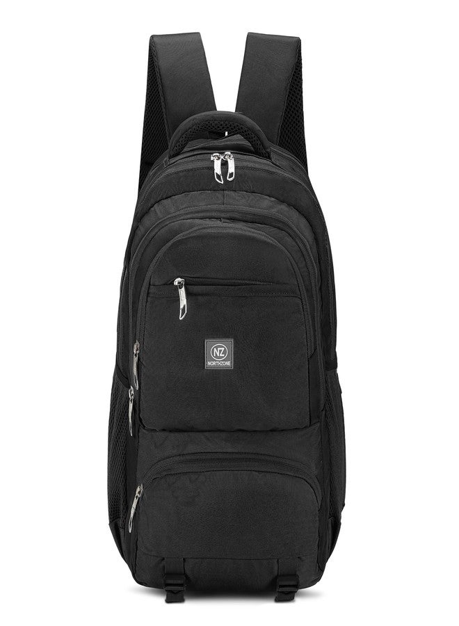 NORTH ZONE Water-resistant Backpack with Multiple Compartments, 30 cm x 45 cm x 20 cm, Black - Image 2
