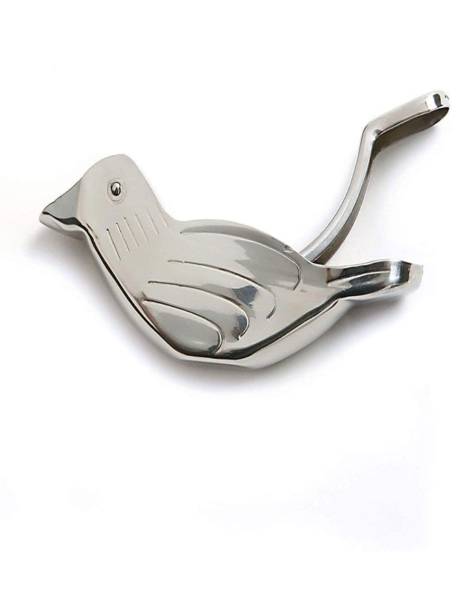 Melostu OGWSRK Genting stainless steel manual lemon juicer and lime squeezer, silver (2 pieces)Bird shape lemon juicer - Image 2