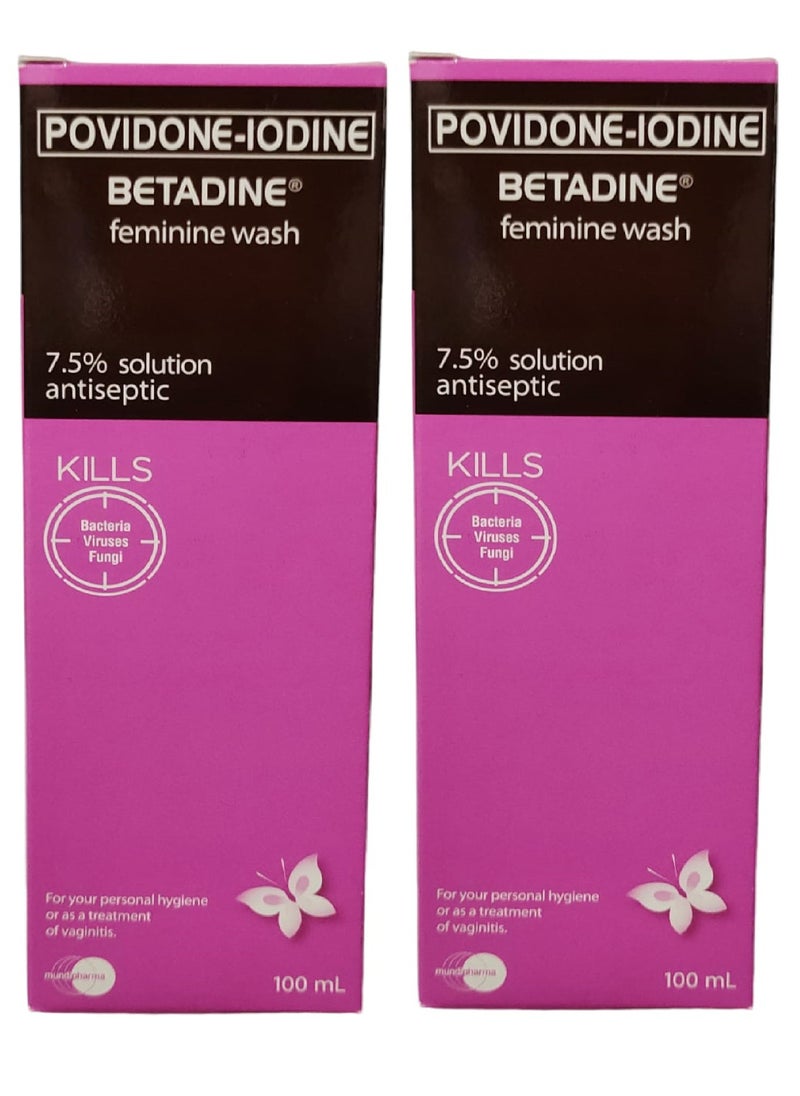 BETADINE Two Pieces of Feminine wash 2*100Ml 