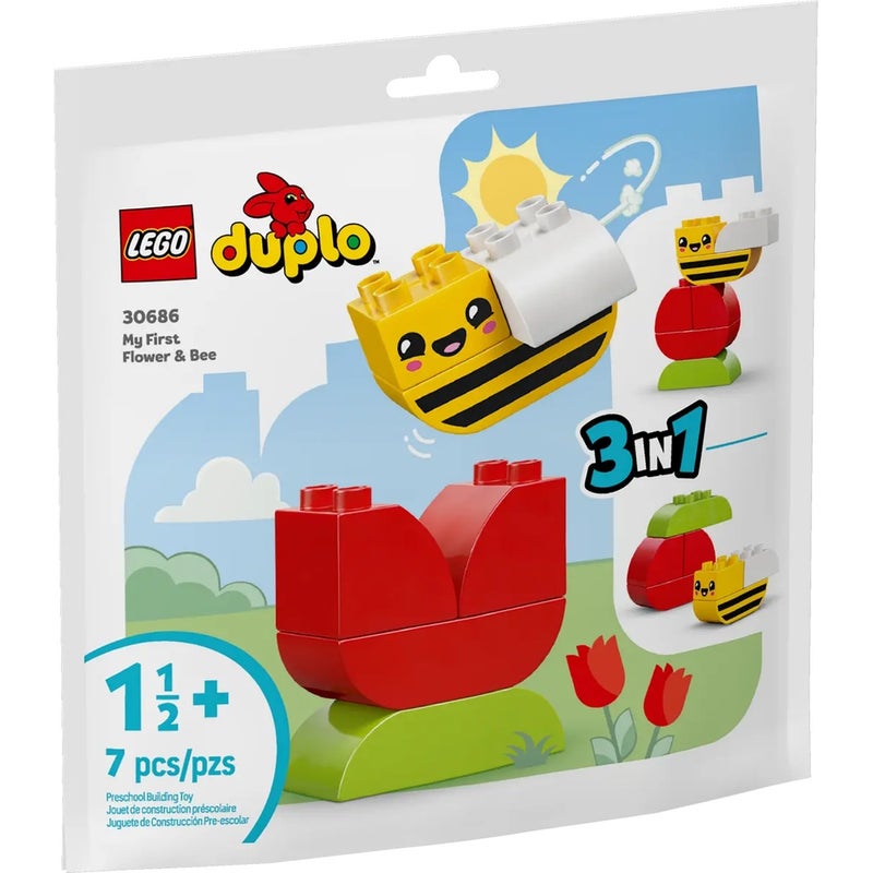 LEGO - Duplo 3 in 1 My First Flower & Bee 7 Pieces - 30686 - Image 1