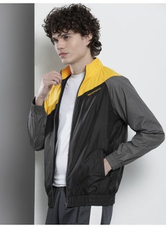 The Indian Garage Co Men Yellow Regular Fit Zipper Pockets Color Block  - Image 4
