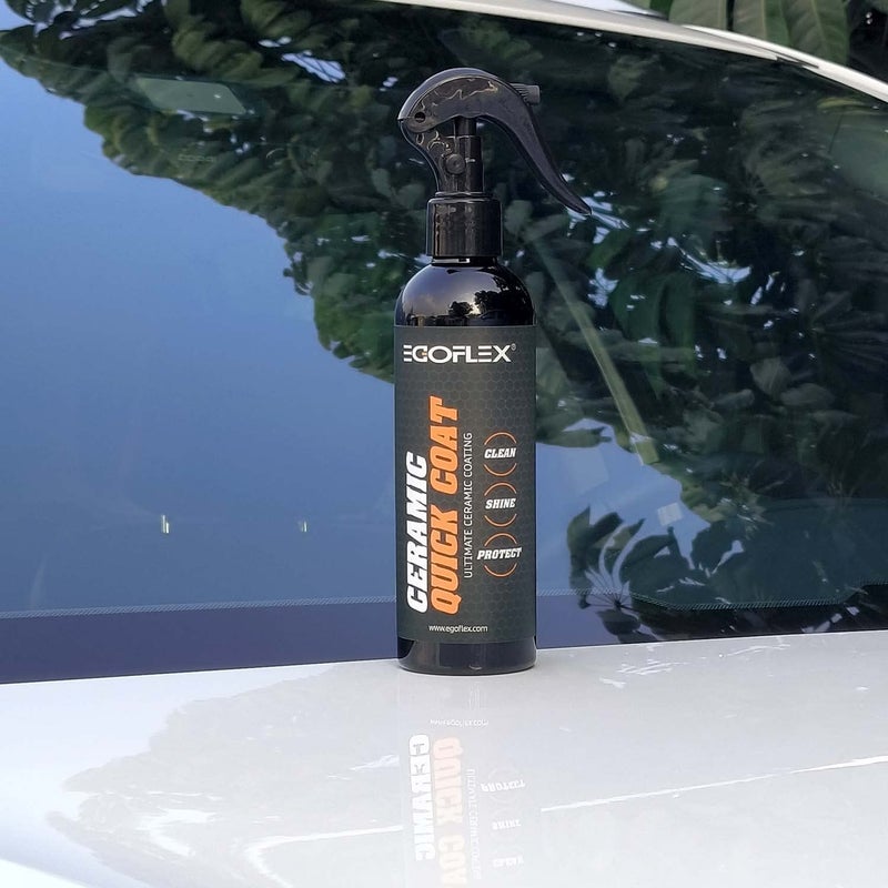 EGOFLEX Ceramic Coating for Cars Wax & Polish Detailing Spray - Automotive Clean Shine Protect Paint Sealant Waterless Wash Hydrophobic SiO2 Top Clear Coat for Car, SUV, Motorcycle, RV, Boat, Yacht 8oz - Image 3