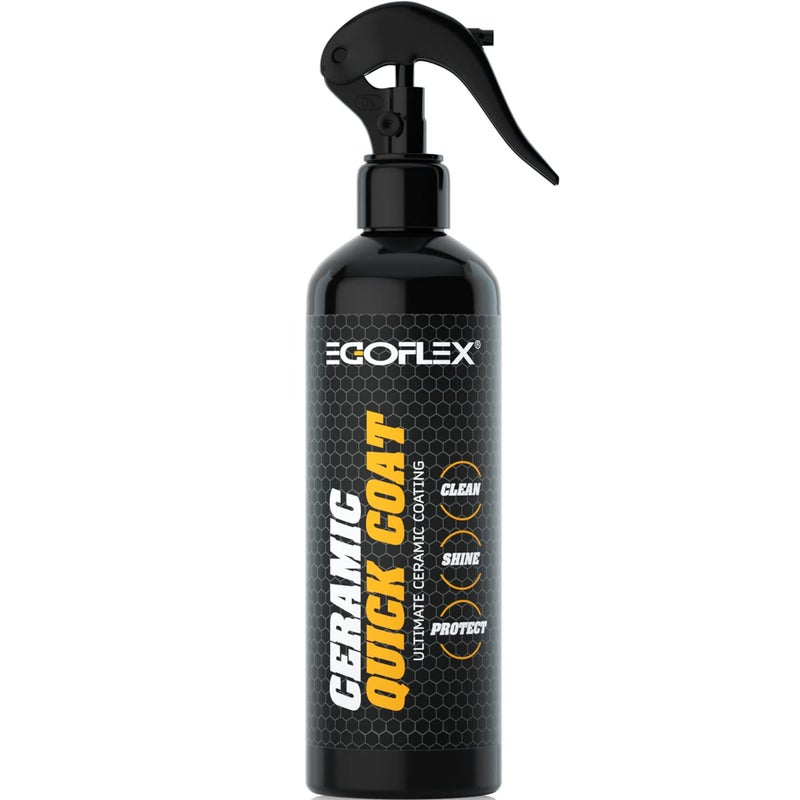 EGOFLEX Ceramic Coating for Cars Wax & Polish Detailing Spray - Automotive Clean Shine Protect Paint Sealant Waterless Wash Hydrophobic SiO2 Top Clear Coat for Car, SUV, Motorcycle, RV, Boat, Yacht 8oz - Image 1