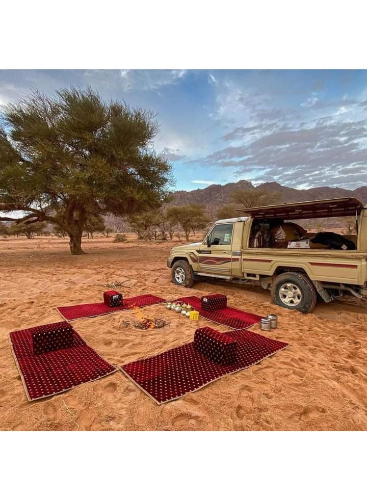 اكس بوت طقم أريكة مجلس أرضي عربي تقليدي من المخمل - Image 3