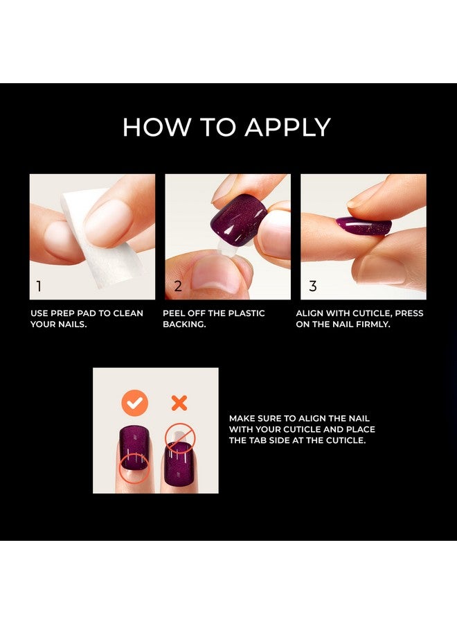 Impress KISS imPRESS No Glue Mani Press-On Nails, Color FX, Dimension', Light Neutral, Short Size, Squoval Shape, Includes 30 Nails, Prep Pad, Instructions Sheet, 1 Manicure Stick, 1 Mini File - Image 2