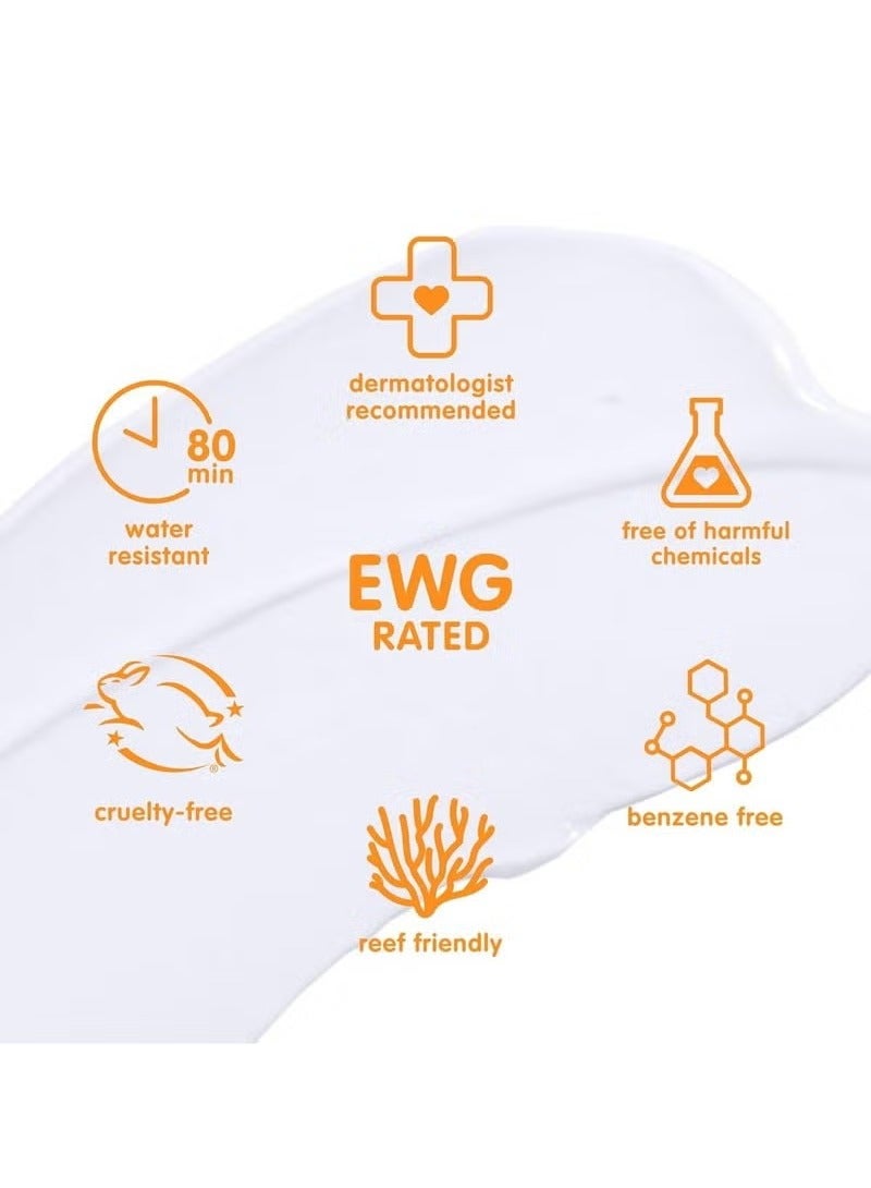 ثينك بيبي SPF 50+ واقي شمسي معدني للأطفال - واقي شمسي طبيعي آمن للأطفال - كريم شمسي مقاوم للماء - حماية شمسية واسعة الطيف من الأشعة فوق البنفسجية / الأشعة فوق البنفسجية - لوشن واقي شمسي نباتي للأطفال ، 3 أوقية. - Image 3