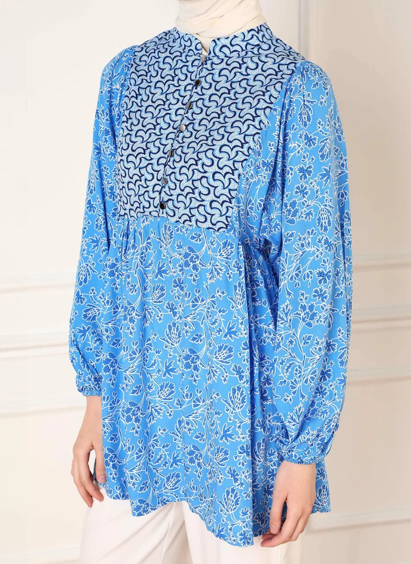 Refka by modanisa Blue - Tunic - Refka