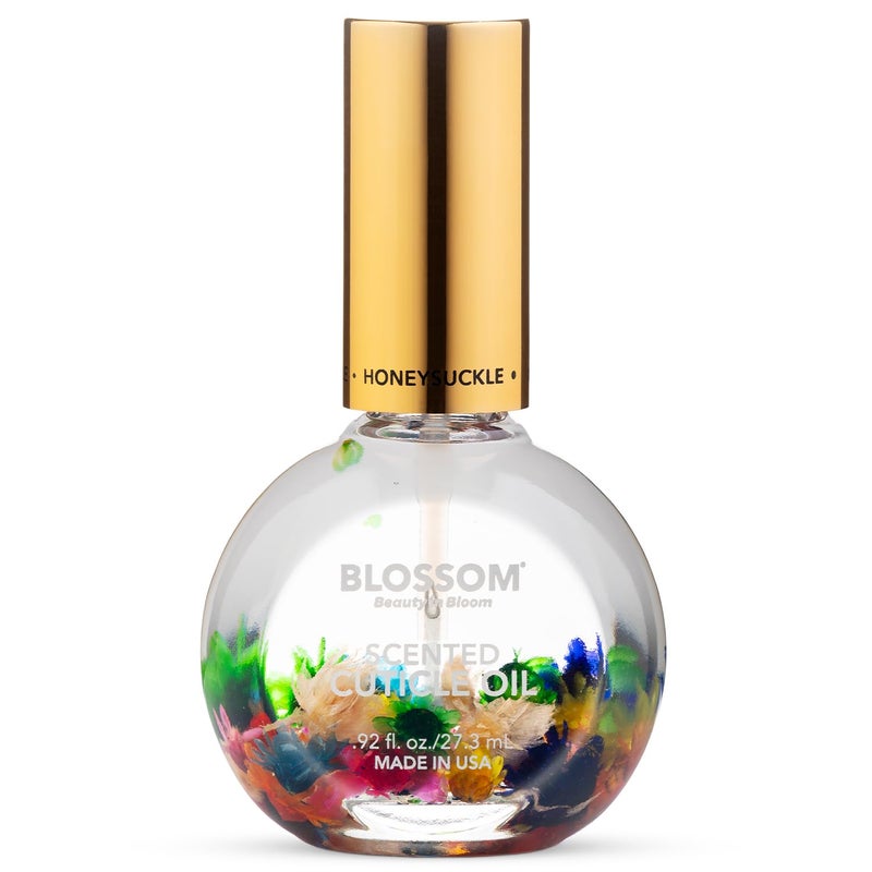 Blossom Cuticle Oil for Nails Hydrating Moisturizing Scented Nail Oil Cuticle Care Infused with Real Flowers Made in USA 092 fl oz Honeysuckle