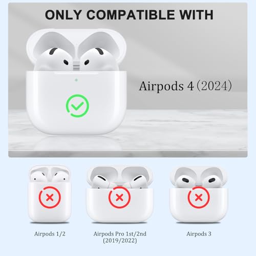 Meliya for AirPods 4th Generation Case with Magnetic Automatic Lock with Phone Stand & Cleaning Kit, Compatible with MagSafe, Rugged Shell Shockproof Protective Cover for AirPods 4 - Dark Blue - Image 2