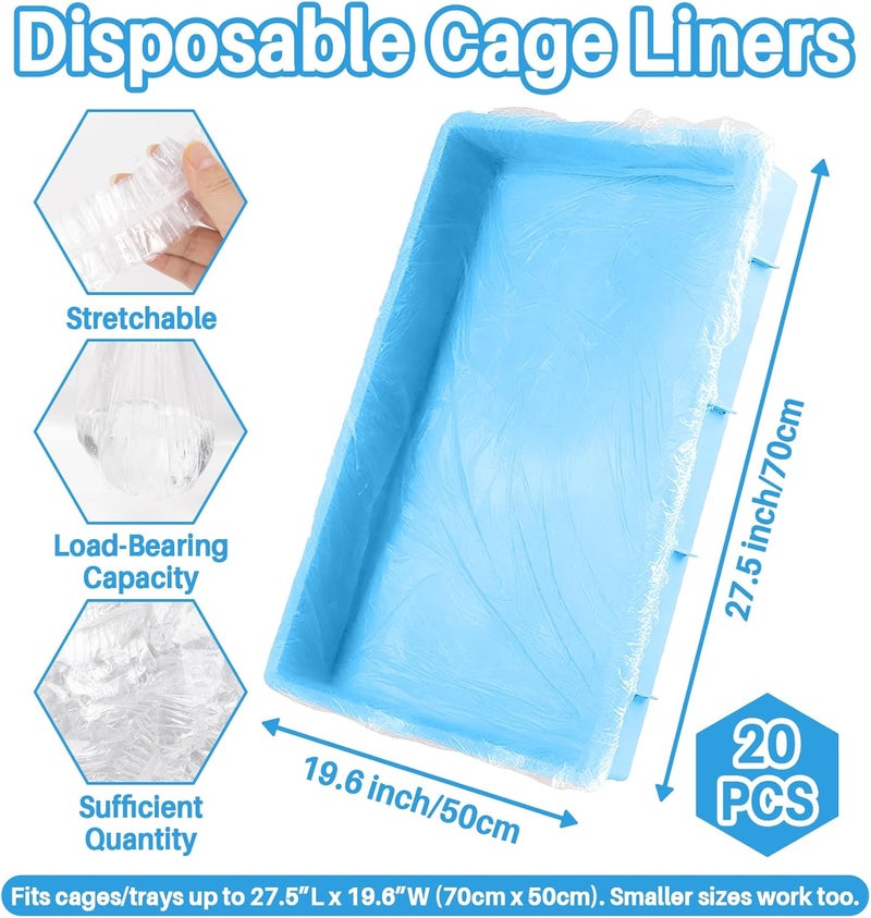 RAINFLOW Plastic Cage Liner Rabbit - Disposable Clear Plastic Toilet Film for Bunny Hedgehog Hamster Totoro - Image 2