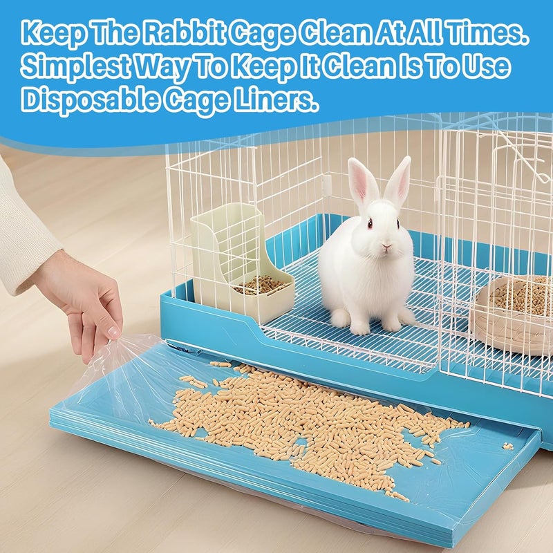RAINFLOW Plastic Cage Liner Rabbit - Disposable Clear Plastic Toilet Film for Bunny Hedgehog Hamster Totoro - Image 3