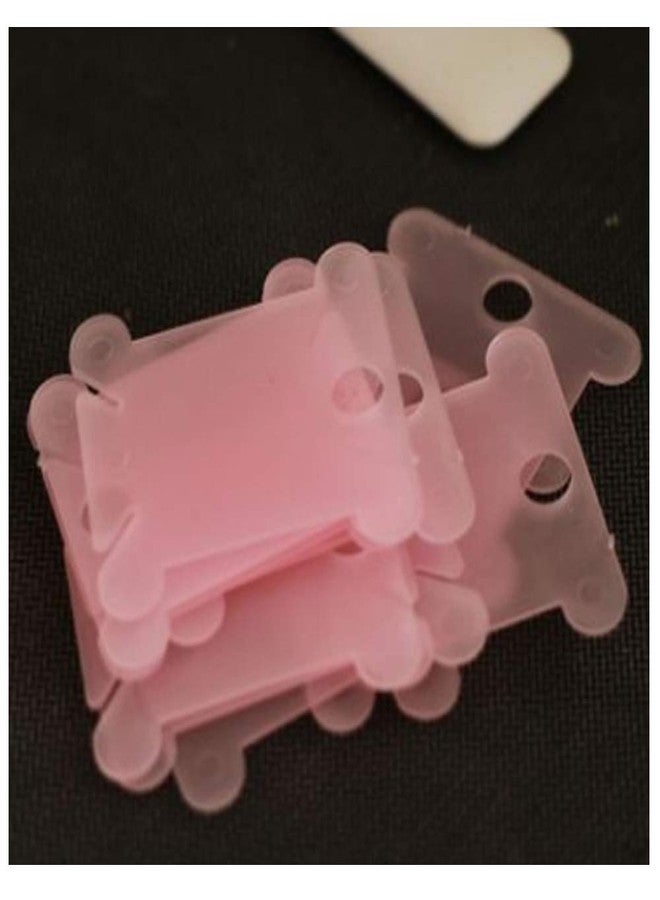 Ximimark 200 Plastic Thread Bobbins for Cross Stitch Embroidery Floss&Craft Storage,Pink - Image 1