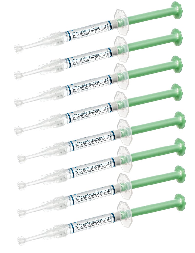 Opalescence 15% - Gel Syringes Teeth Whitening Refill Kit - Low Sensivity (8 Syringes) - Carbamide Peroxide - Cool Mint- Made in The USA by Ultradent - Tooth Whitening 5195-4 - Image 1