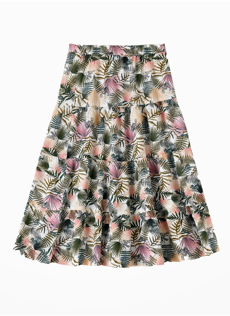 Jelliene Twirling Fun & Summer Vibes: Girls' Flowy Woven Skirt | Breezy Style & Endless Versatility  - Image 1