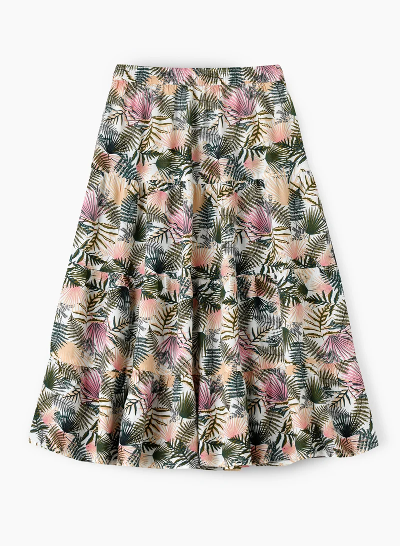 جيلين Twirling Fun & Summer Vibes: Girls' Flowy Woven Skirt | Breezy Style & Endless Versatility