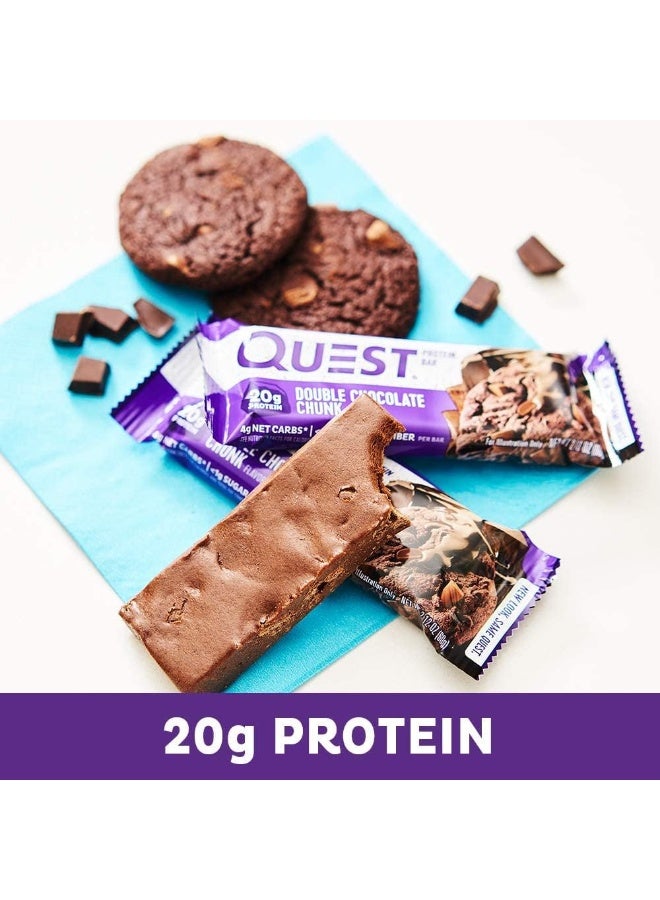 Quest Nutrition Double Chocolate Chunk Protein Bars, High Protein, Low Carb, Gluten Free, Keto Friendly, 12 Count - Image 5