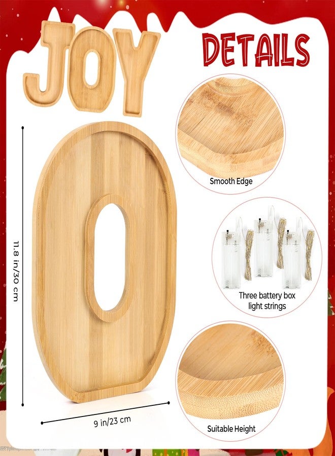 YLOLUL Christmas Joy Charcuterie Board - Bamboo Wood Serving Tray for Cheese, Candy, Cookies - Plates for Home Party - Image 2