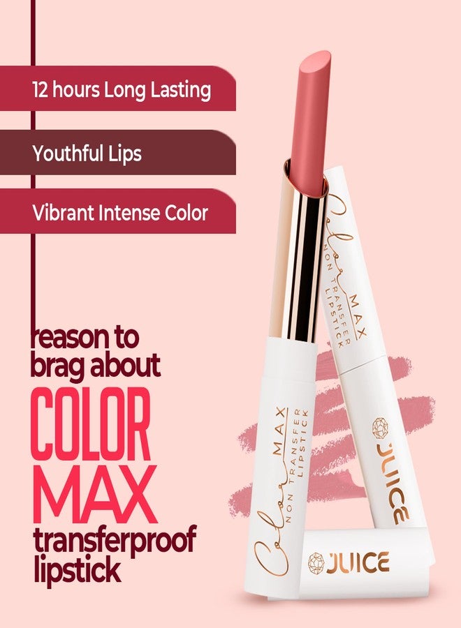 JUICE Color Max-The Max Performing Power Lipstick With Goodness Of Bio Retinol, Transfer-Proof Long Lasting Cherry Muse - M07 2.3 G Pack Of 1 - Image 3