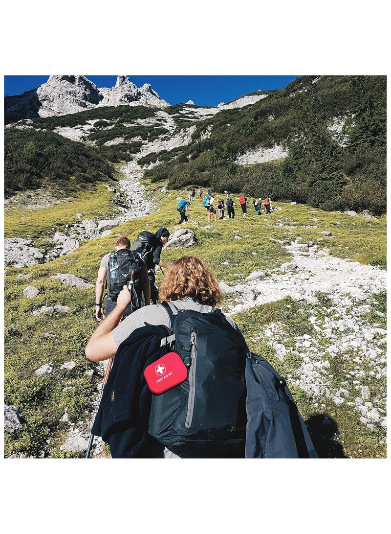 SYOSI 115 Piece Mini First Aid Kit Small Waterproof Hard Shell Medical Emergency Aid Kit for Car Home Office Travel Camping Sports Outdoor School Emergency First Aid Supplies Survival Kit - Image 2