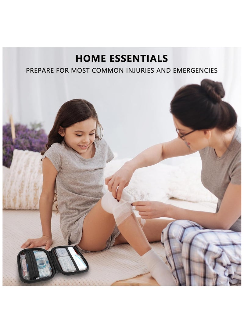 SYOSI 115 Piece Mini First Aid Kit Small Waterproof Hard Shell Medical Emergency Aid Kit for Car Home Office Travel Camping Sports Outdoor School Emergency First Aid Supplies Survival Kit - Image 4