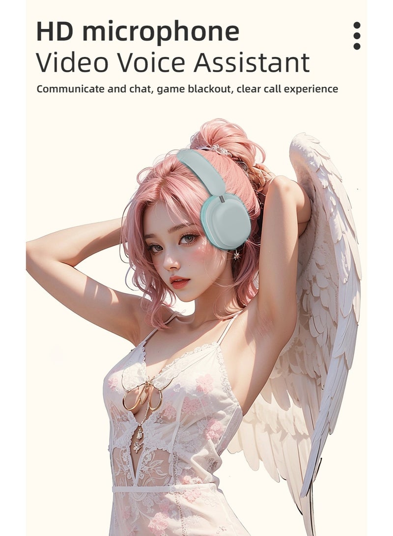 روك بو سماعات بلوتوث فوق الأذن سماعة رأس سلكية لاسلكية قابلة للطي وقابلة للتدوير مع ميكروفون للهاتف الخليوالمحمول 1 بلوتوث 5.3 فولت صوت عالي الدقة مناسب مريح - Image 3