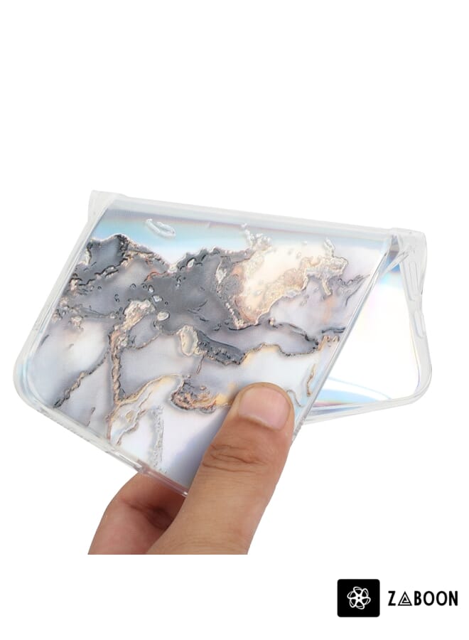 Zaboon Protective Case Cover For iPhone 15 Plus Laser Marble Pattern Clear TPU Shockproof - Image 3