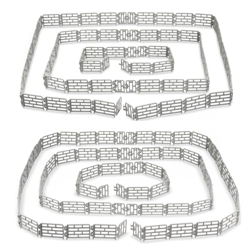Toymany 64PCS Mini Toys Fence for Farm Animals Tiny Horse Corral Plastic Fencing for Farm Barn Paddock Horses Figurines for Kids Toddlers - Image 1