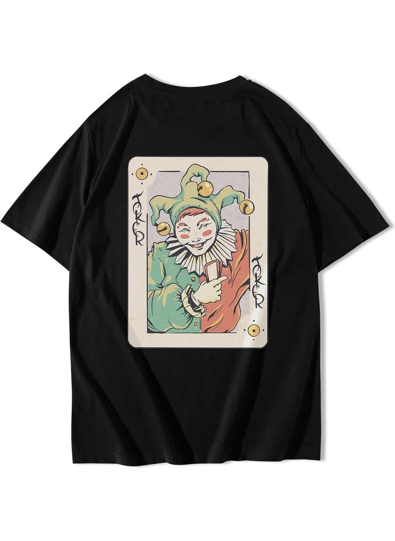 بي ار زد كولكشن Unisex Oversize Joker Illustration T-Shirt