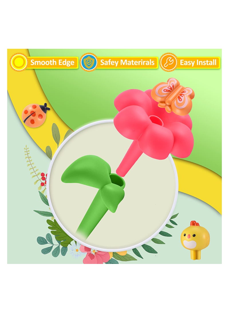 KASTWAVE Flower Garden Building Toys Set Toddler Girl Toys Stacking Game Educational Stem Toy Preschool Toys Stacking Game Pretend Playset for Toddler Girls 2 3 4 5 6 Year Old - Image 2