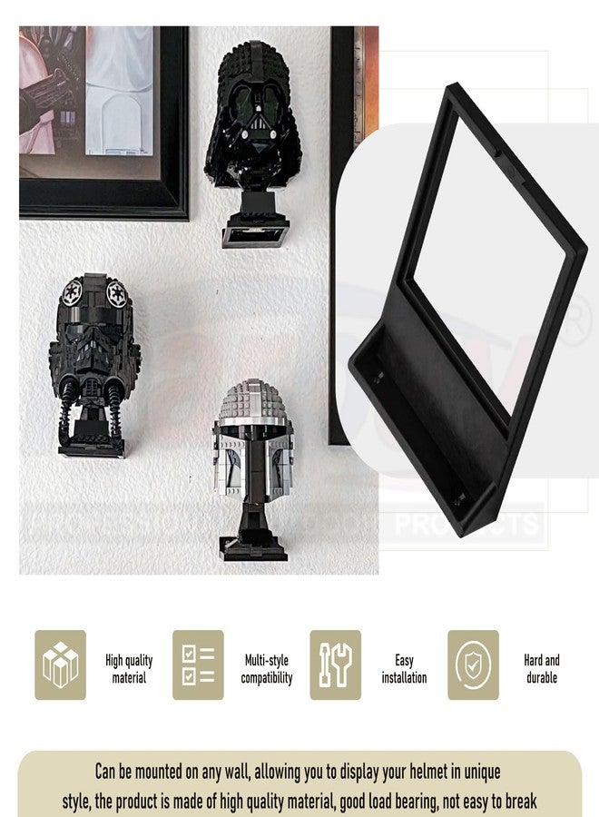 Karbay 4 Pack Wars Helmet Display Shelf for Lego Star Wars Helmet for All Standard Le-go Helmets, Ideal for Mounting on Any Wall - Image 5