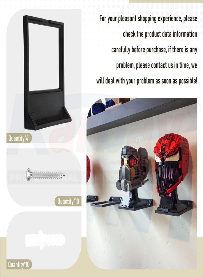 Karbay 4 Pack Wars Helmet Display Shelf for Lego Star Wars Helmet for All Standard Le-go Helmets, Ideal for Mounting on Any Wall - Image 3