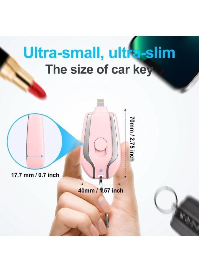 Keychain Portable Charger for iPhone, Ultra-Compact External Fast Charging Power Bank Battery Pack, Key Ring Cell Phone Charger  - Image 2