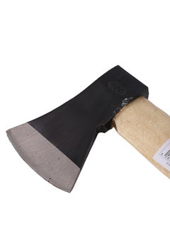 LAWAZIM Axe Wooden Handle - 370g - Clean Cutting with Durable Steel Head and Wooden Handle - for Firewood Adventures Survival Balanced Lopping Camping Backpacking Hiking Outdoor Woodwork and Kindling  - Image 4