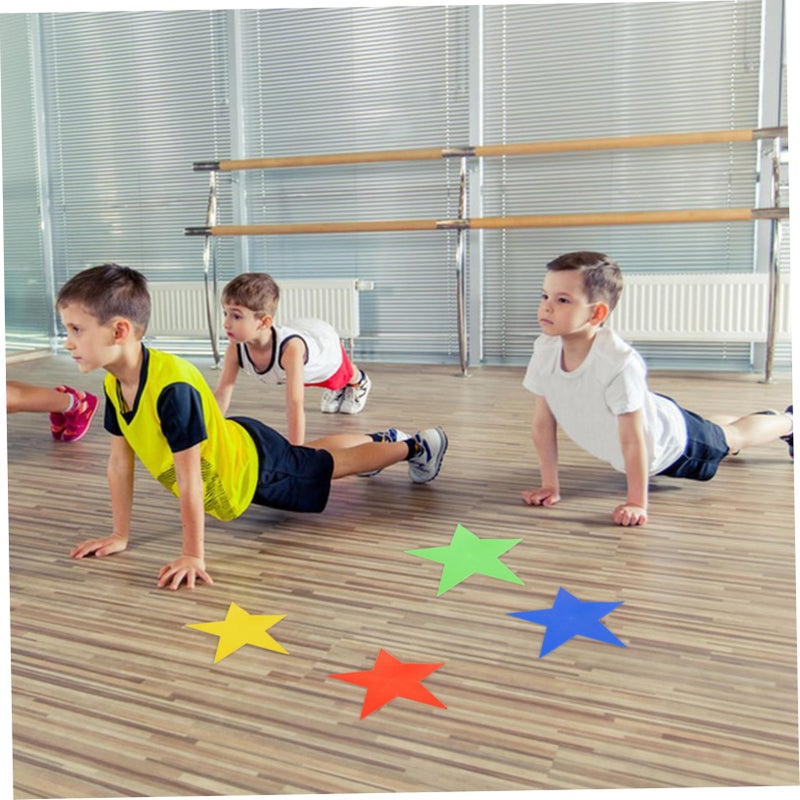 Colorful Star Shape Carpet Markers Non Slip Floor Spots for Classroom Home Training Decor 4pcs - Image 4