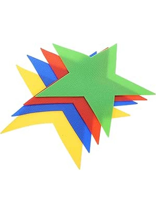 Colorful Star Shape Carpet Markers Non Slip Floor Spots for Classroom Home Training Decor 4pcs - Image 1