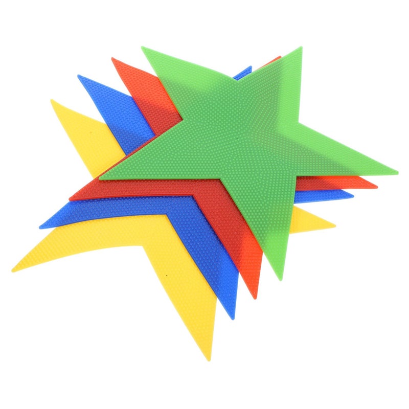 Colorful Star Shape Carpet Markers Non Slip Floor Spots for Classroom Home Training Decor 4pcs - Image 2