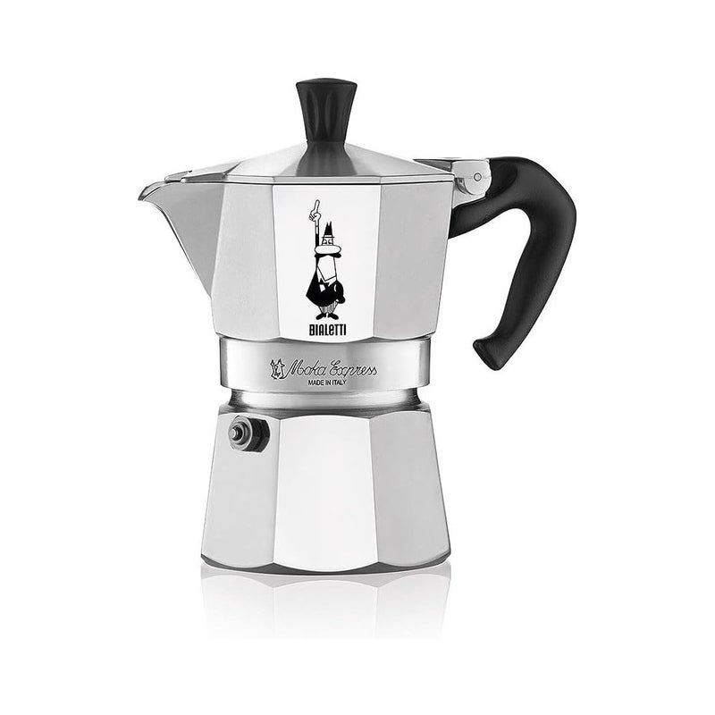 Bialetti Moka Express Export Espresso Maker 4 Tassen019 liters Silver