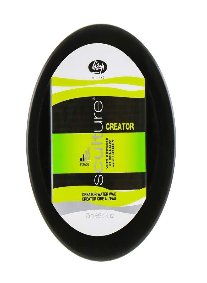Lisap Sculture Creator Aqua Hair Wax - Medium Hold Hair Pomade for Men & Women, All Day Wet Hair Effect Styling, Frizz Control Hair Care Product for All Hair Types, 2.5 fl oz - Image 1